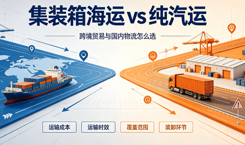 集装箱海运 vs 纯汽运：区别在哪？企业发货该如何？