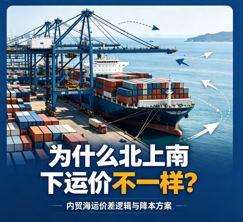 为什么同一条航线，北上和南下的集装箱运价不一样？