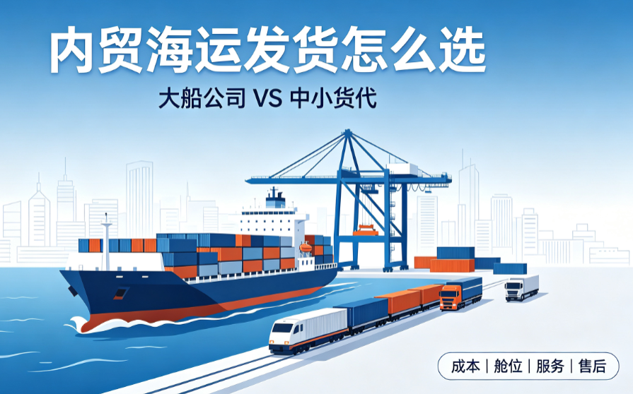 内贸海运发货选大船公司还是中小货代？成本、舱位、售后全维度对比
